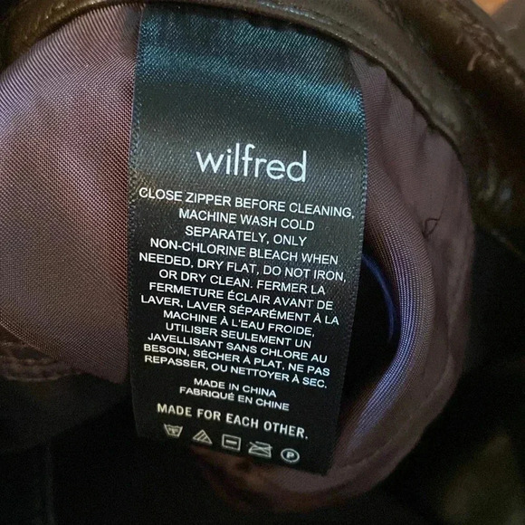 Aritzia Wilfred chocolate brown faux Leahter pants - women’s size 4 - Picture 3 of 6